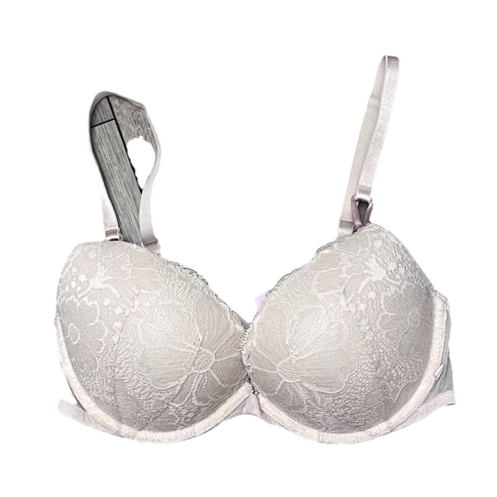 Victoria’s Secret Sexy Tee Lace Push Up Bra 34D Nude Tan Demi Lined